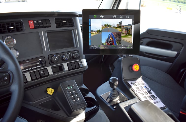 In-cab controls and screen